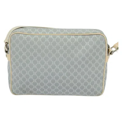 Pre-owned Celine Céline Macadam Blue Canvas Shoulder Bag ()