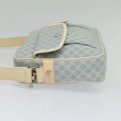 Pre-owned Celine Céline Macadam Blue Canvas Shoulder Bag ()