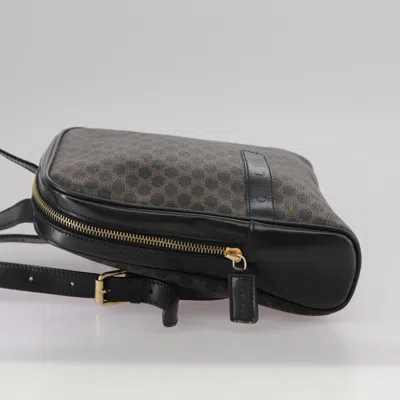 Pre-owned Celine Céline Macadam Brown Canvas Backpack Bag ()