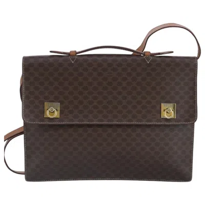 Pre-owned Celine Céline Macadam Brown Canvas Briefcase Bag ()