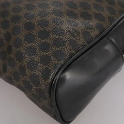 Pre-owned Celine Céline Macadam Brown Canvas Backpack Bag ()