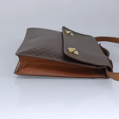 Pre-owned Celine Céline Macadam Brown Canvas Briefcase Bag ()