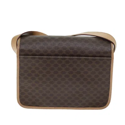Pre-owned Celine Céline Macadam Brown Canvas Shoulder Bag ()