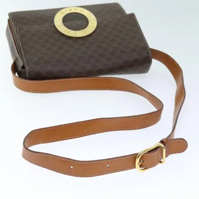 Pre-owned Celine Céline Macadam Brown Canvas Shoulder Bag ()