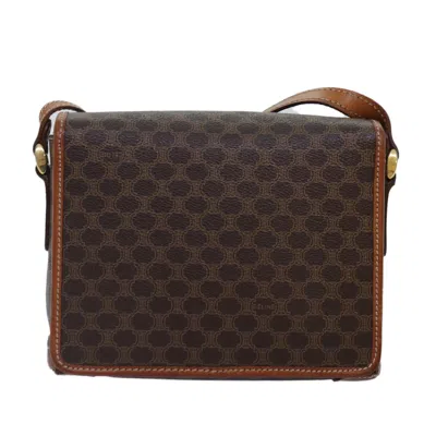 Pre-owned Celine Céline Macadam Brown Canvas Shoulder Bag ()