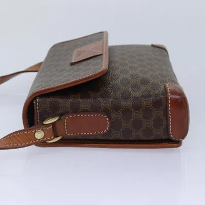 Pre-owned Celine Céline Macadam Brown Canvas Shoulder Bag ()