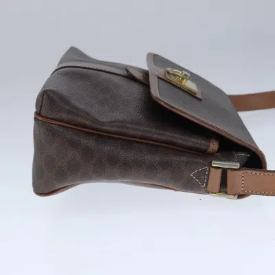 Pre-owned Celine Céline Macadam Brown Canvas Shoulder Bag ()