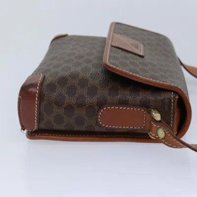 Pre-owned Celine Céline Macadam Brown Canvas Shoulder Bag ()