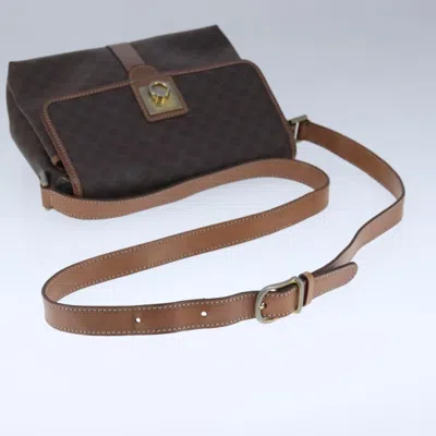 Pre-owned Celine Céline Macadam Brown Canvas Shoulder Bag ()