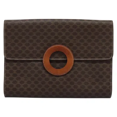 Pre-owned Celine Céline Macadam Brown Canvas Shoulder Bag ()