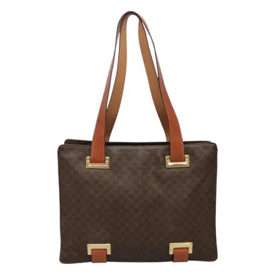Pre-owned Celine Céline Macadam Brown Canvas Shoulder Bag ()