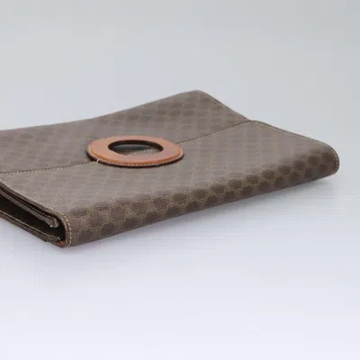 Pre-owned Celine Céline Macadam Brown Canvas Shoulder Bag ()