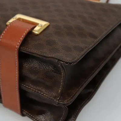 Pre-owned Celine Céline Macadam Brown Canvas Shoulder Bag ()