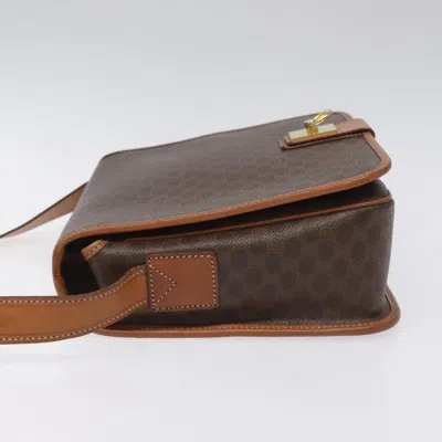 Pre-owned Celine Céline Macadam Brown Canvas Shoulder Bag ()