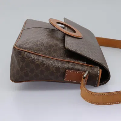 Pre-owned Celine Céline Macadam Brown Canvas Shoulder Bag ()
