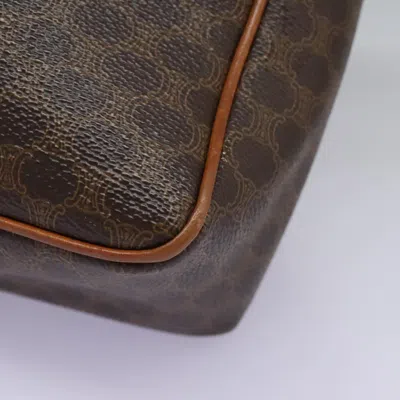 Pre-owned Celine Céline Macadam Brown Canvas Shoulder Bag ()