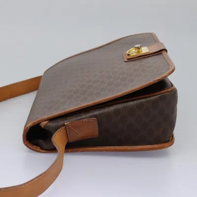 Pre-owned Celine Céline Macadam Brown Canvas Shoulder Bag ()