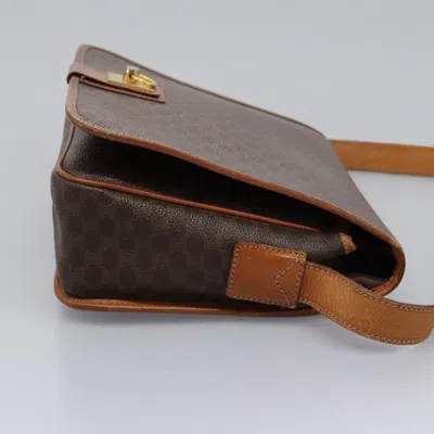 Pre-owned Celine Céline Macadam Brown Canvas Shoulder Bag ()