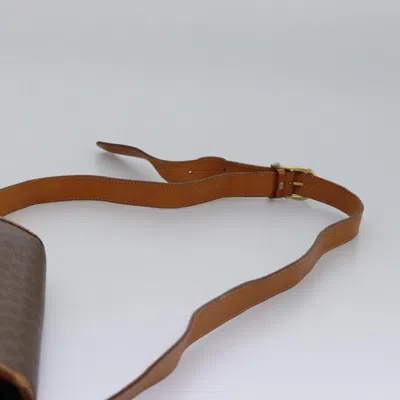 Pre-owned Celine Céline Macadam Brown Canvas Shoulder Bag ()