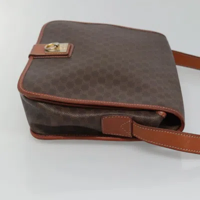 Pre-owned Celine Céline Macadam Brown Canvas Shoulder Bag ()