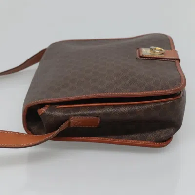 Pre-owned Celine Céline Macadam Brown Canvas Shoulder Bag ()