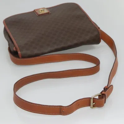 Pre-owned Celine Céline Macadam Brown Canvas Shoulder Bag ()