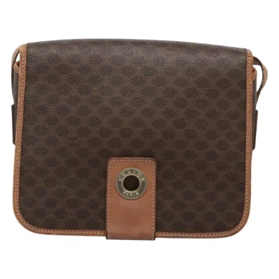 Pre-owned Celine Céline Macadam Brown Canvas Shoulder Bag ()