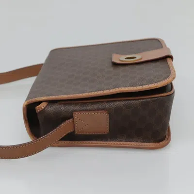 Pre-owned Celine Céline Macadam Brown Canvas Shoulder Bag ()