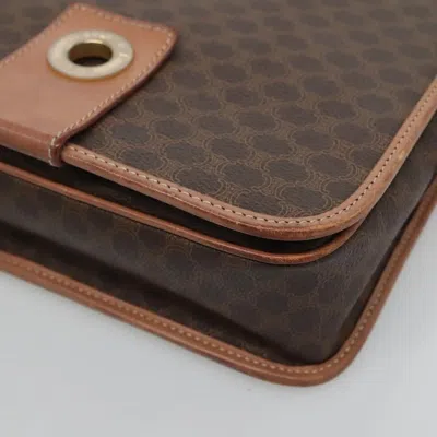 Pre-owned Celine Céline Macadam Brown Canvas Shoulder Bag ()