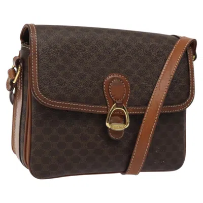 Pre-owned Celine Céline Macadam Brown Canvas Shoulder Bag ()