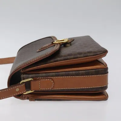 Pre-owned Celine Céline Macadam Brown Canvas Shoulder Bag ()