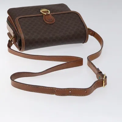 Pre-owned Celine Céline Macadam Brown Canvas Shoulder Bag ()