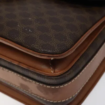 Pre-owned Celine Céline Macadam Brown Canvas Shoulder Bag ()