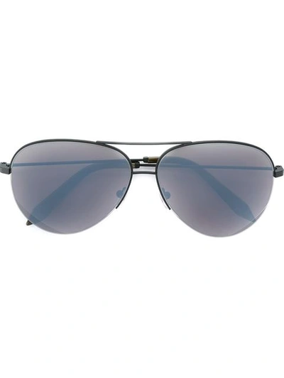 Victoria Beckham 'classic Victoria' Aviator Sunglasses In Blue