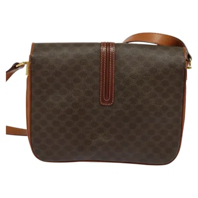 Pre-owned Celine Céline Macadam Brown Canvas Shoulder Bag ()