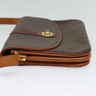 Pre-owned Celine Céline Macadam Brown Canvas Shoulder Bag ()
