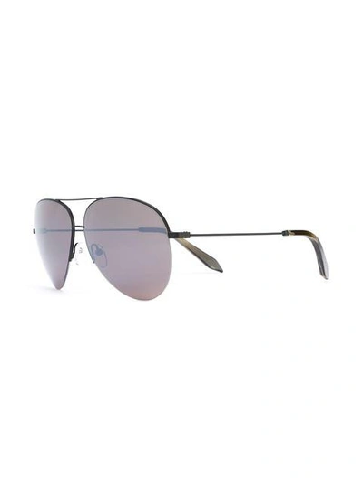 Shop Victoria Beckham 'classic Victoria' Aviator Sunglasses In Black