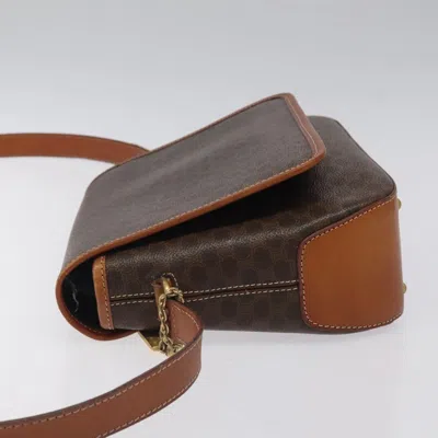 Pre-owned Celine Céline Macadam Brown Canvas Shoulder Bag ()