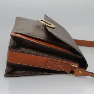 Pre-owned Celine Céline Macadam Brown Canvas Shoulder Bag ()