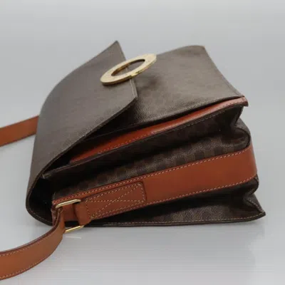 Pre-owned Celine Céline Macadam Brown Canvas Shoulder Bag ()