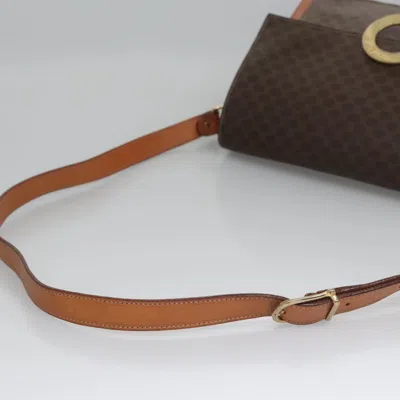Pre-owned Celine Céline Macadam Brown Canvas Shoulder Bag ()