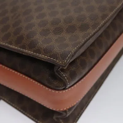 Pre-owned Celine Céline Macadam Brown Canvas Shoulder Bag ()