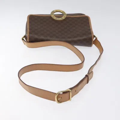 Pre-owned Celine Céline Macadam Brown Canvas Shoulder Bag ()