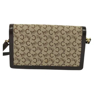 Pre-owned Celine Céline Macadam Brown Canvas Shoulder Bag ()