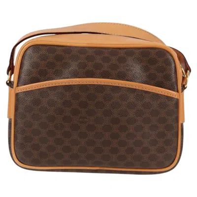 Pre-owned Celine Céline Macadam Brown Canvas Shoulder Bag ()
