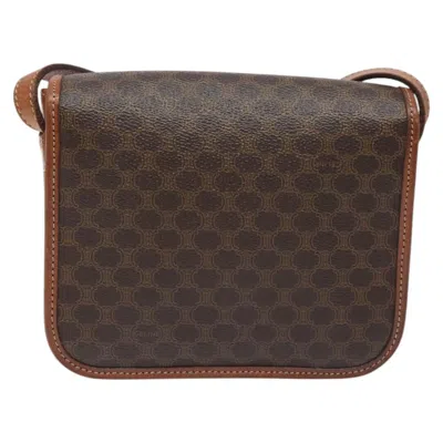 Pre-owned Celine Céline Macadam Brown Canvas Shoulder Bag ()
