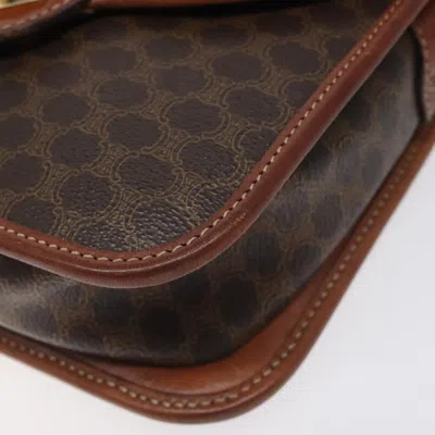 Pre-owned Celine Céline Macadam Brown Canvas Shoulder Bag ()