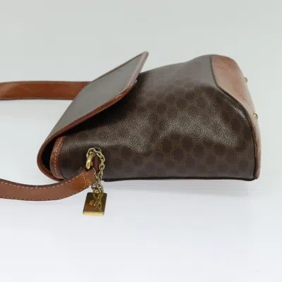 Pre-owned Celine Céline Macadam Brown Canvas Shoulder Bag ()