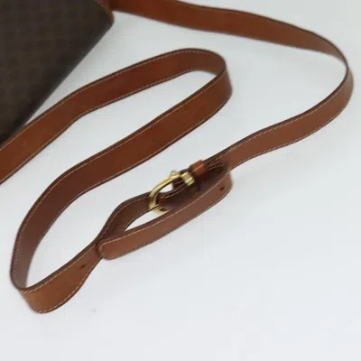 Pre-owned Celine Céline Macadam Brown Canvas Shoulder Bag ()