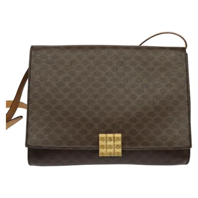 Pre-owned Celine Céline Macadam Brown Canvas Shoulder Bag ()